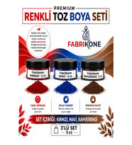 3'lü Set Premium Parafin Soya Wax Toz Mum Boyası Hobi Seti - 5 cc (Kırmızı, Mavi, Kahverengi) BKFAB3KMKH5G