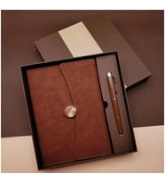 DEFTER -KALEM SETİ TASARIM KUTULU KAHVERENGİ
