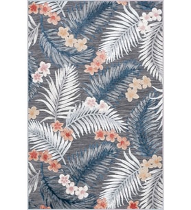 Eliana Home Baskılı, Yıkanabilir Kaymaz Taban Salon Halısı LNA1768 100x150 cm (Gri)