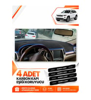JEEP GRAND CHEROKEE (2014-2020) Uyumlu Ön Torpido Koruma Kılıfı Halısı - Siyah Mavi