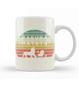Vintage Retro Sunset Disneyland Hakuna Matata Kupa Bardak Porselen