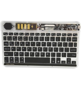 Valkyrie RGB bkz-30 7 Renk Bluetooth Şeffaf Türkçe Klavye - Android ios Windows Uyumlu - Şarjlı - 10 inç - Multimedia - Ultra İnce Tasarım bkz30