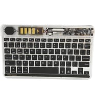 Valkyrie RGB bkz-30 7 Renk Bluetooth Şeffaf Türkçe Klavye - Android ios Windows Uyumlu - Şarjlı - 10 inç - Multimedia - Ultra İnce Tasarım bkz30