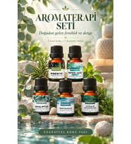 Aromaterapi Seti 5’li Esansiyel Uçucu Koku Yağı – Buhurdanlık ve Difüzör Esansı