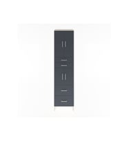 Hyperion Dolap 3 Raflı 4 Çekmeceli 4 Kapaklı 60x44x243 Aytaşı-Antrasit