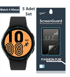 Gor Sm Galaxy Watch 4 40mm Darbe Emici Ekran Koruyucu 5 Adet Set-(5775) - SSSSSS4857-5991
