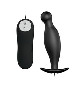 River World Siyahi A nal Plug Kumandalı ve 12 Titreşimli Vibratör Stimülatör