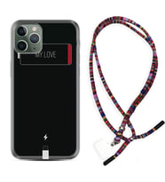 Apple iPhone 11 12 13 14 Pro Max Kılıf Boyun Asklı Rasta Silikon My Love 1402