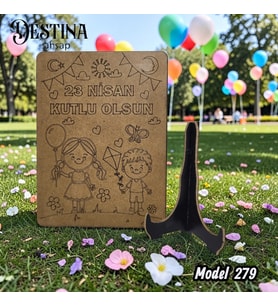 Destina Ahşap Mandala Boyama Seti- 23 Nisan- Ekonomik Seri - Eko Model 279