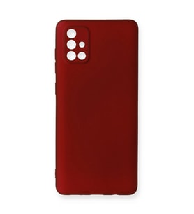 Samsung Galaxy A71 Kılıf First Silikon - Bordo