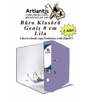 Büro Klasörü Lila Geniş 1 Adet Plastik Geniş Lila Klasör Halkalı Paslanmaz Çelik Klipsli 1 Adet
