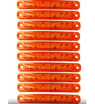 9 LEDLİ 10 ADET PARMAK LED TURUNCU