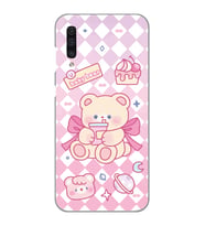Samsung Galaxy A50 - A30S - A50S Uyumlu Happy Bear Tasarımlı Şeffaf Telefon Kılıfı