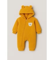 Bebek Çocuk Ayıcık Figürlü Kışlık Peluş Welsoft Fermuarlı Uyku Tulumu - Kahverengi