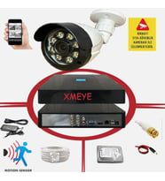 1 li Hareket Algılayan 5 MP Lens 8 Warm Led Gece Renkli Gösteren Güvenlik Kamerası Seti BS 2308W