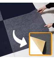 BEYLİNİ Kendinden Yapışkanlı Halıfleks Keçe Kaymaz Ev Tekne Ofis Yat Denizlicik Marina Karo Halısı 50x50 cm (Antrasit)