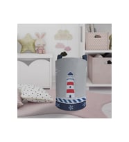 MEKTA HOME BEBEK VE ÇOCUK ODASI Denizci Desenli Lacivert Gri Oyuncak Sepeti