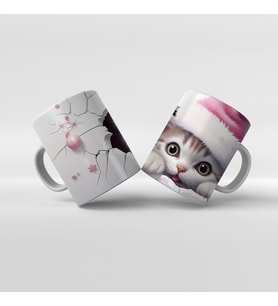 Baskılı Kupa Bardak Kedi Temalı - 21