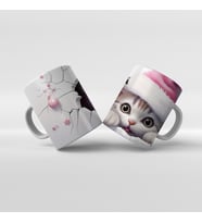 Baskılı Kupa Bardak Kedi Temalı - 21