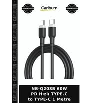 NB-Q208B 60W PD Hızlı TYPE-C to TYPE-C 1 Metre Bağlantı Aparatı Teknoloji Ürünü Telefon Kablosu