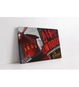 Fransa Moulin Rouge Kanvas Tablo