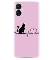 Tecno Spark 9T Kılıf Resimli Desenli Baskılı Silikon Pink Cat Heart 1303