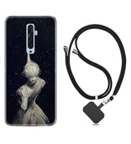 Oppo Reno 2Z 4 Lite 4 Pro 5 6 7 A31 Kılıf Boyun Askılı Silikon Star Woman 1332