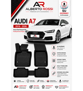 AUDI A7 2018 - 2026 Araca Özel Kauçuk 3D Profesyonel Oto Paspası
