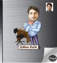 Kişiye Özel Ofis Erkek Ahşap Magnet -1