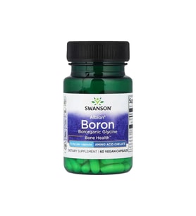 Swanson Albion® Boron, 6 mg 60 Vegan Capsules (Silver)
