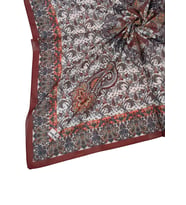 Mim Eşarp Prime Pamuk Etnik Desenli Eşarp 90x90 cm (Acı Kahve)