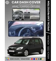 SKODA ROOMSTAR (2007-2014) Torpido Örtüsü Ön Göğüs Halı Torpido Koruma Tam Uyum Kaymaz UV Koruma