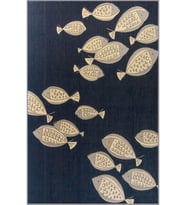 Eliana Home Baskılı, Yıkanabilir Kaymaz Taban Mutfak Halısı LNA2042 100x150 cm (Lacivert)