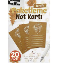 Not kartı-Tebrik Kartı  Teşekkür kartı Kraft 20adet-KBK020
