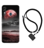 Tecno Spark 8T Kılıf Resimli Boyun Askılı İpli Desenli Silikon Series Red World 1836