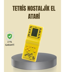Taşınabilir Tetris Oyunu El Konsolu – Dayanıklı Plastik, Pil ile Çalışan Retro Oyun Aleti