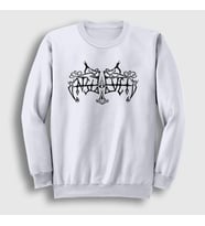 Presmono Unisex Beyaz Logo Metal Enslaved Sweatshirt 527902tt (Beyaz)