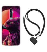 Oppo Reno 2Z 4 Lite 4 Pro 5 6 7 A31 Kılıf Boyun Askılı Silikon Red Eagle 1752