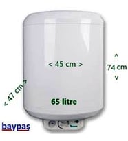 BAYMAK AQUA 65 LT ELEKTRİKLİ TERMOSİFON (MONTAJ HARİÇ)