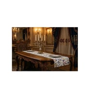 Menekşe Çiçek Baskılı Duck Kumaş Runner 40*140 cm - 761 (Standart)