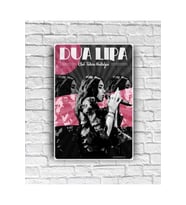 Dua Lipa Poster duvar süsü dekor Kapı Süsü Konsept Dekor Ahşap Tablo (19x28 cm)