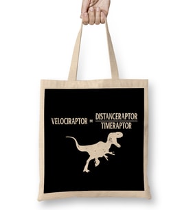 Distanceraptor Timeraptor Velociraptor Dinosaur Bez Çanta Uzun Saplı