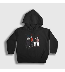 Presmono Unisex Çocuk Siyah Band Radiohead Kapüşonlu Sweatshirt 291147tt
