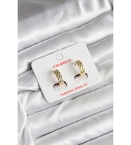 14K Gold Renk Kaplama CM Kadın Küpe 5886 - EEEEEE3642-6614