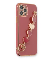 Pilelistore   iPhone 12 Pro Kılıf Esila Silikon - Kırmızı
