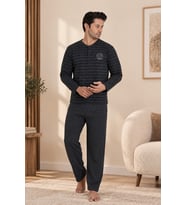Falkom 5700 Selanik Kumaş Kışlık Kalın Kumaşlı Erkek Ev Pijama Takımı