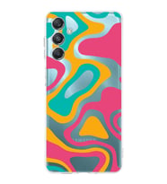 PrintiFy Samsung M34 Uyumlu Kamera Korumalı Renkli Desen Tasarımlı Şeffaf Silikon Kılıf