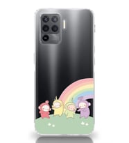 Oppo Reno 5 Lite Uyumlu Teletubbies Desenli Şeffaf Telefon Kılıfı