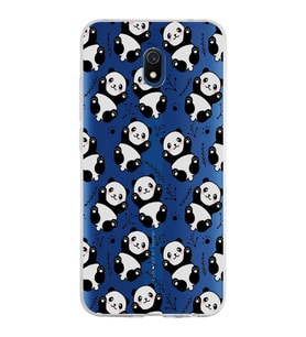 Xiaomi Redmi 8A Uyumlu Kapak Panda Tasarımlı Şeffaf Silikon Kılıf