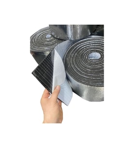 Kauçuk Bant Oto Ses Yalıtımı 9mm Alüminyum Folyolu 10 Cm X 10 Metre